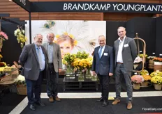 German breeding company Brandkamp presenting their wide variety of cut and pot chrysanthemums. In the picture, the team of Brandkamp.