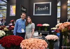 Andy Davalos and Daniela Moreno of Rosadex. This Ecuadorian farm usually only grew standard roses, but recently started to grow anemone, ranunculus and spray roses too.