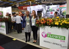 Joyce Muchiri and Anna Langmead of The FlowerHub. This is their first exhibition with foam free arrangements and they are targeting towards reduced packaging throughout the chain.