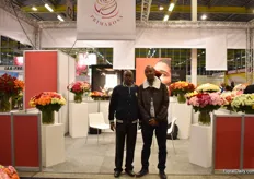 Josef Mwungi and Anthony Kariuki of Primarosa Flowers. They grow t-hybrid and spray roses ion 60 ha in Kenya.