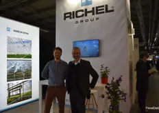 Damien Kimbler and Samuele Burati at the Richel Group booth.