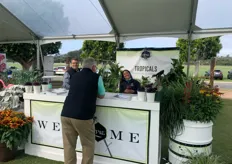 The booth of Pacific Plug and Liner at Santa Barbara Polo Club, a new location this year, in Carpinteria. Together with PP&L, the following companies were presenting their products. - Green Trade Horticulture- PlantHaven- Southern Living- Sunset- Suntory- Vivero Internacional. 